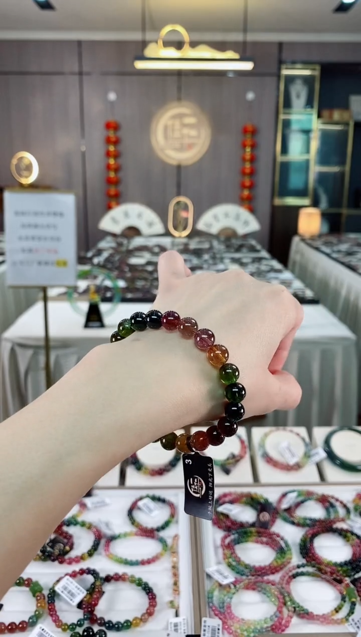 单圈手串8mm+未镶嵌碧玺（多样性发一条）hon