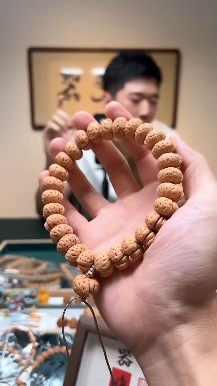 手串桃核16mm左右天然矮桩玉女脐儿桃核手持
