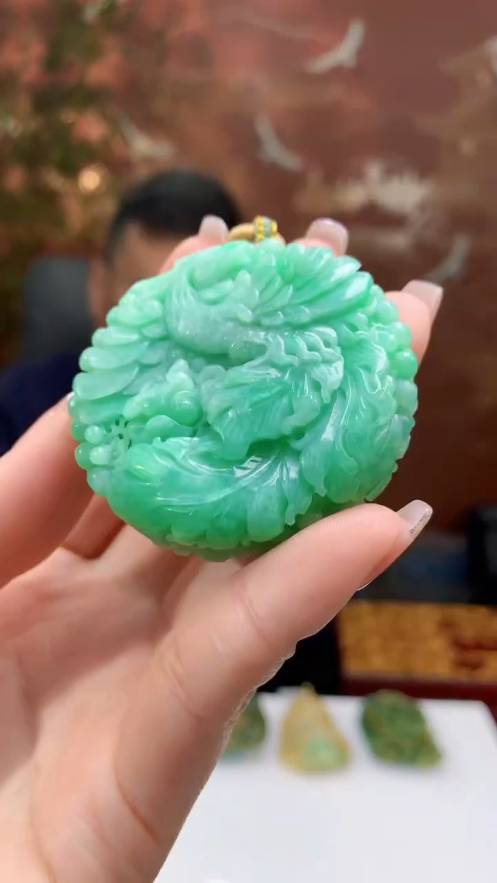 【闪购商品】定制翡翠未镶嵌1002ry-毛货挂件31