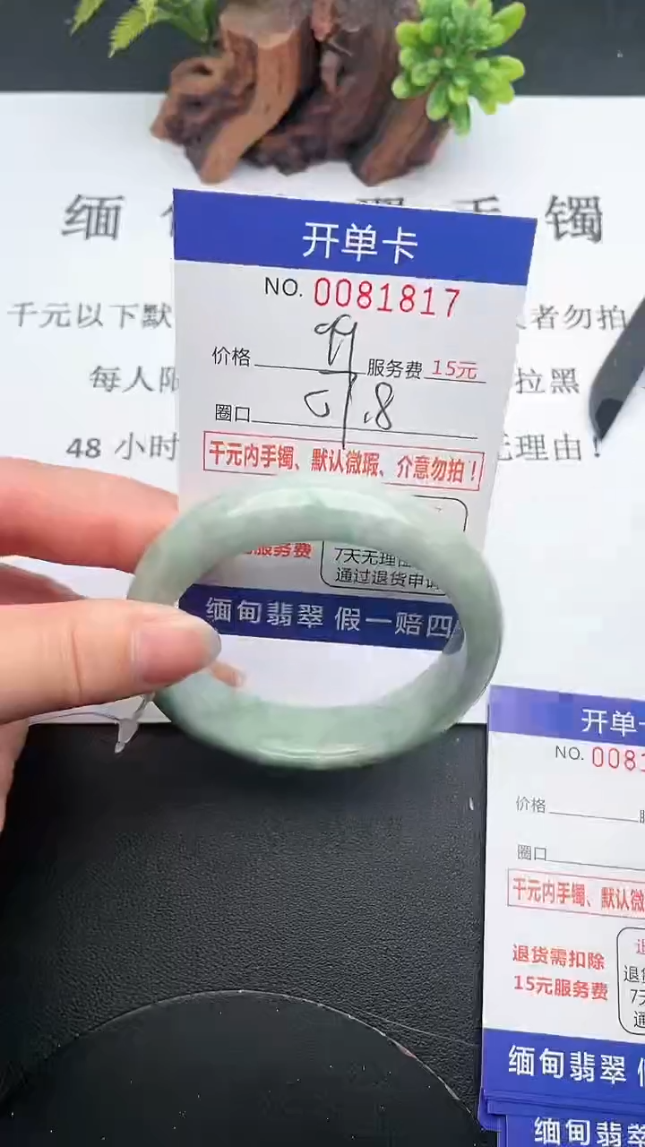【闪购商品】翡翠手镯未镶嵌17天然翡翠A货