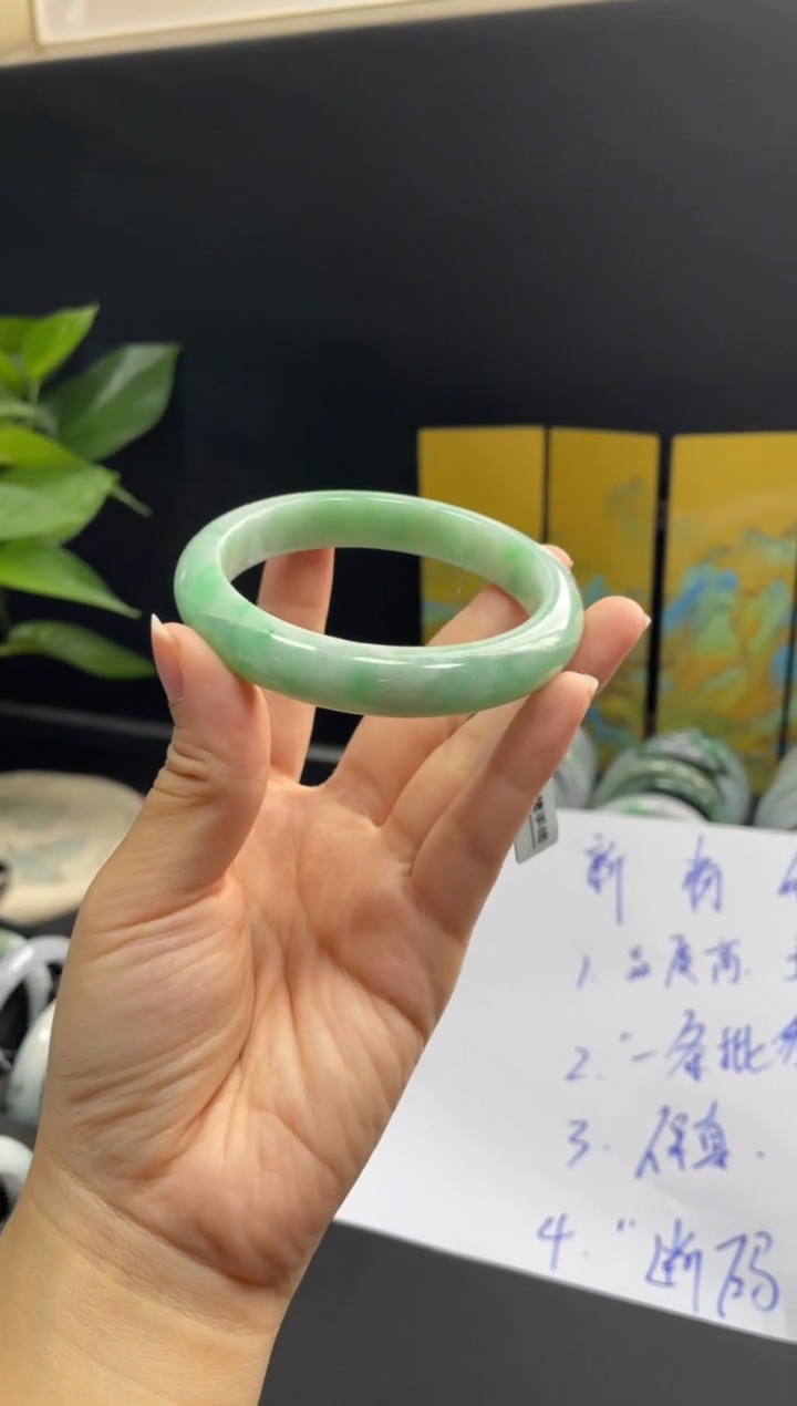 未镶嵌手镯翡翠天然缅甸A货翡翠手镯58-60圈口
