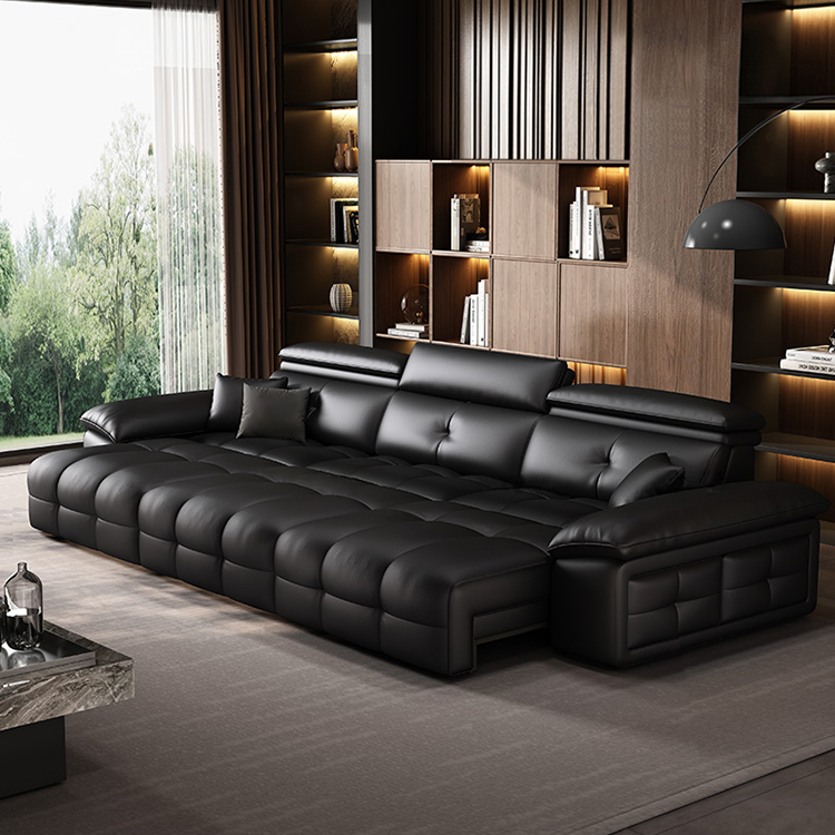 劳伦斯沙发电动功能头层牛皮沙发床智能意式简约客厅Y780