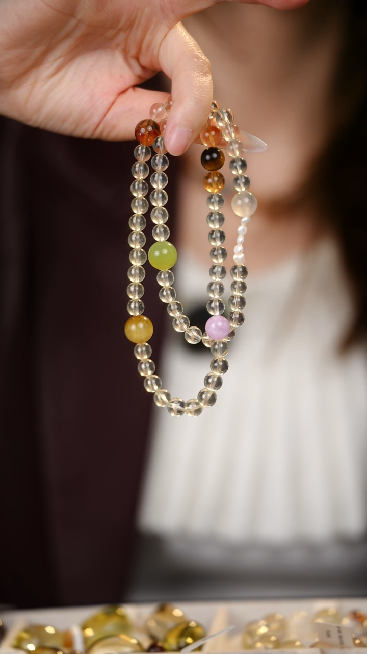 项链未镶嵌水晶黄水-