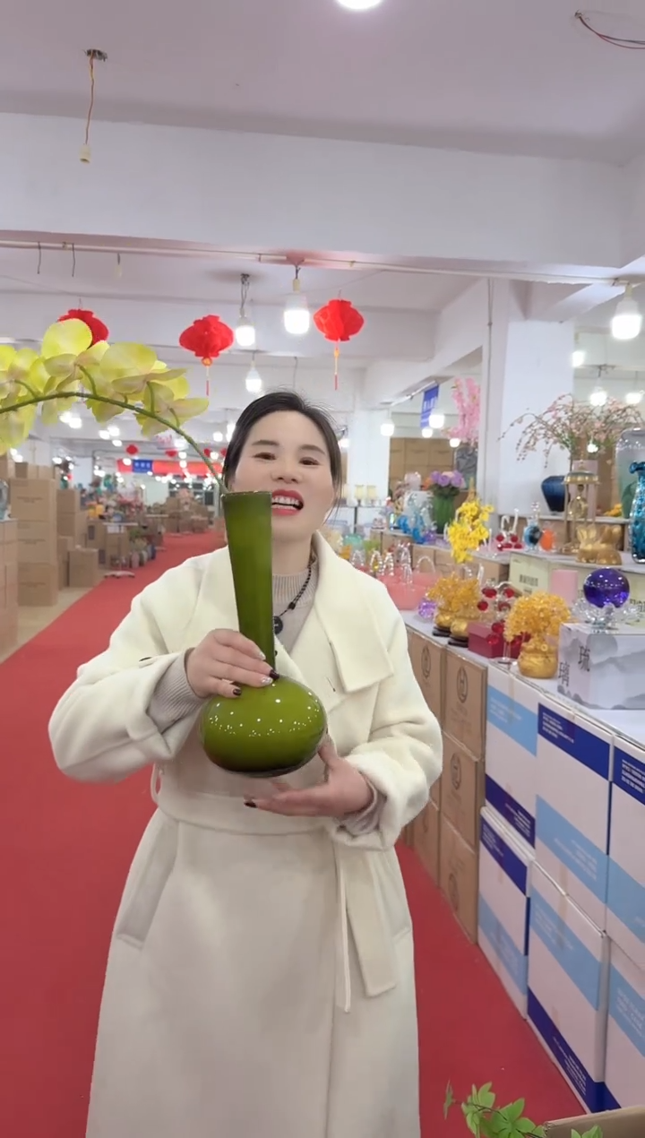 【闪购商品】无铅玻璃美全花器-b-早15