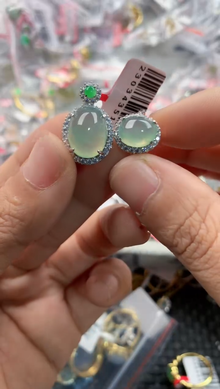 银S925镶嵌戒指翡翠333               6