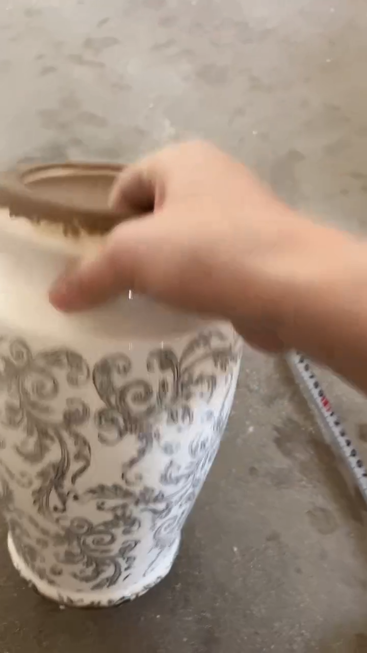 【闪购商品】陶瓷花盆高26.5cm内口13cm