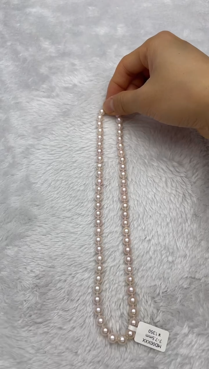 项链银S925镶嵌海水珍珠AK7-7.5mm