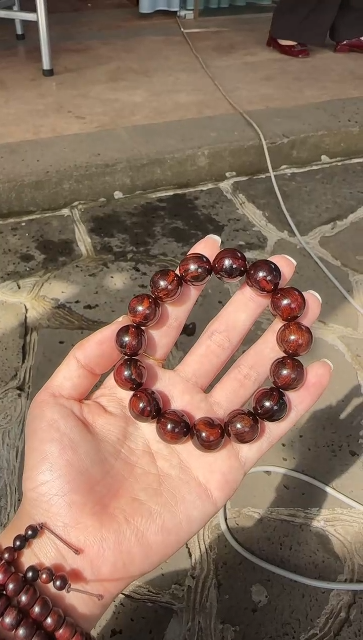 手串/手链黄花梨/降香黄檀1.5紫油梨粗黑线土埋老料