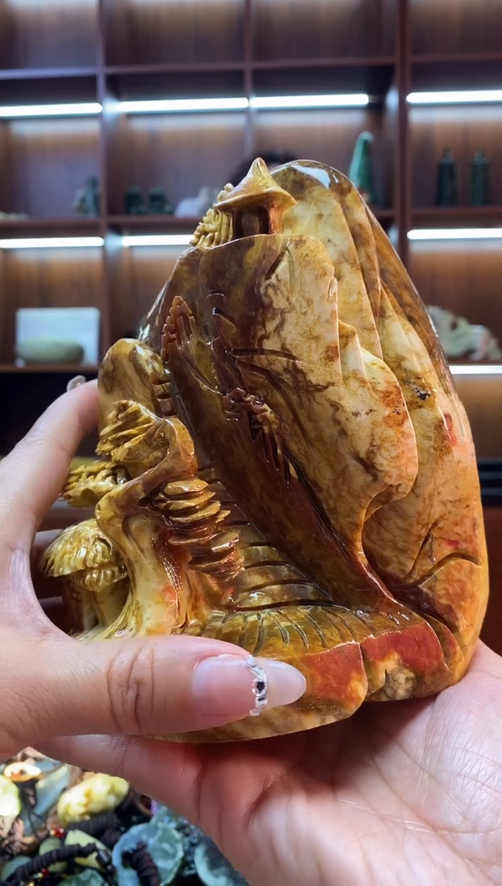 未镶嵌岫玉摆件    