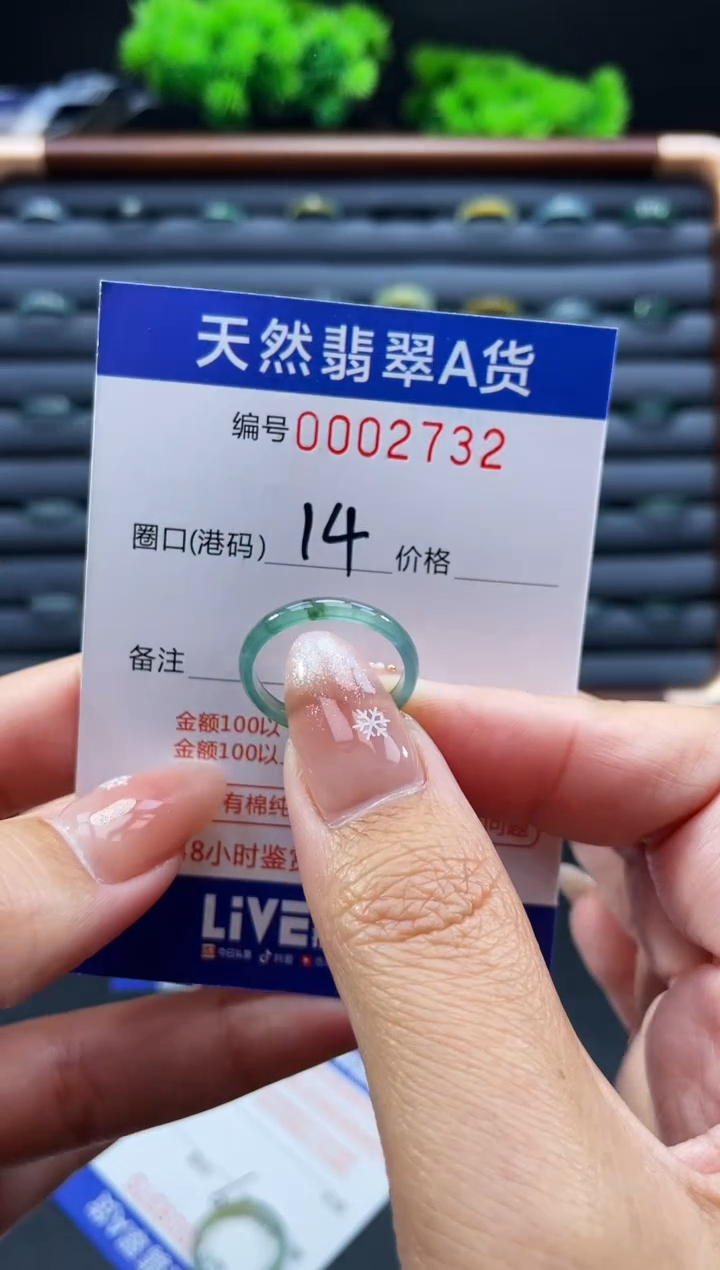 未镶嵌戒指翡翠戒圈