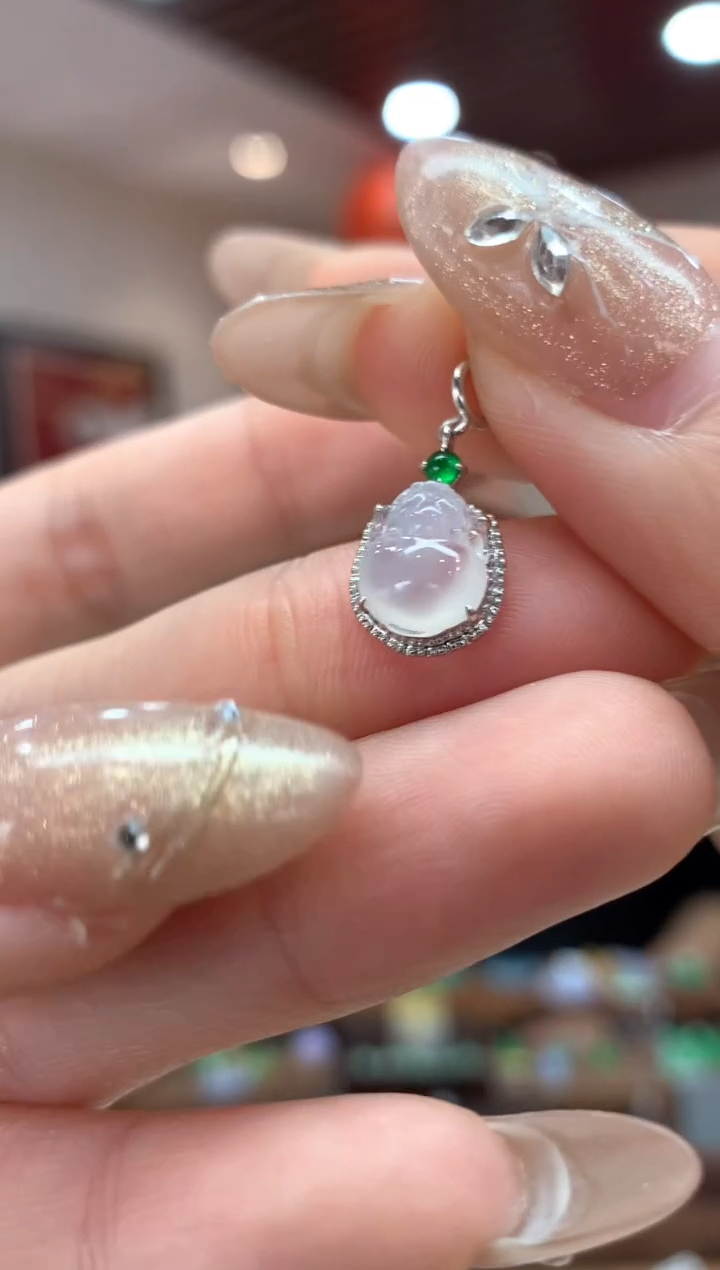 【闪购商品】翡翠吊坠(不含链)18K金镶嵌貔貅