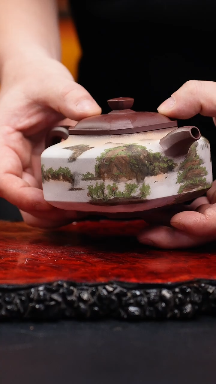 【闪购商品】紫砂茶壶39cc  八方套组,WZG,底槽清,