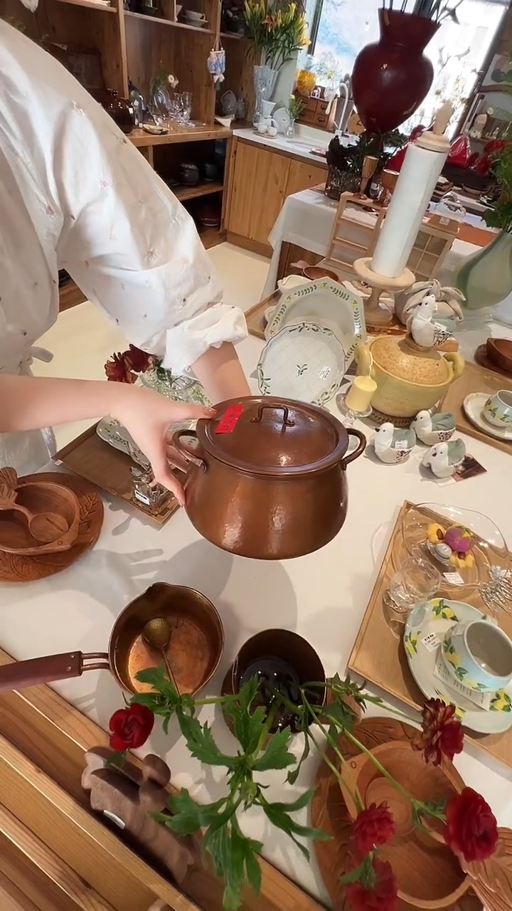 茶道摆件0000紫铜锅9206