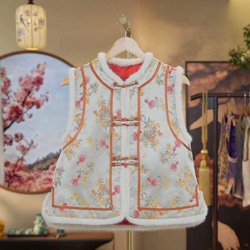 《金鱼报喜-马甲》1194显气质2025秋冬新款双面穿重工刺绣马甲背心