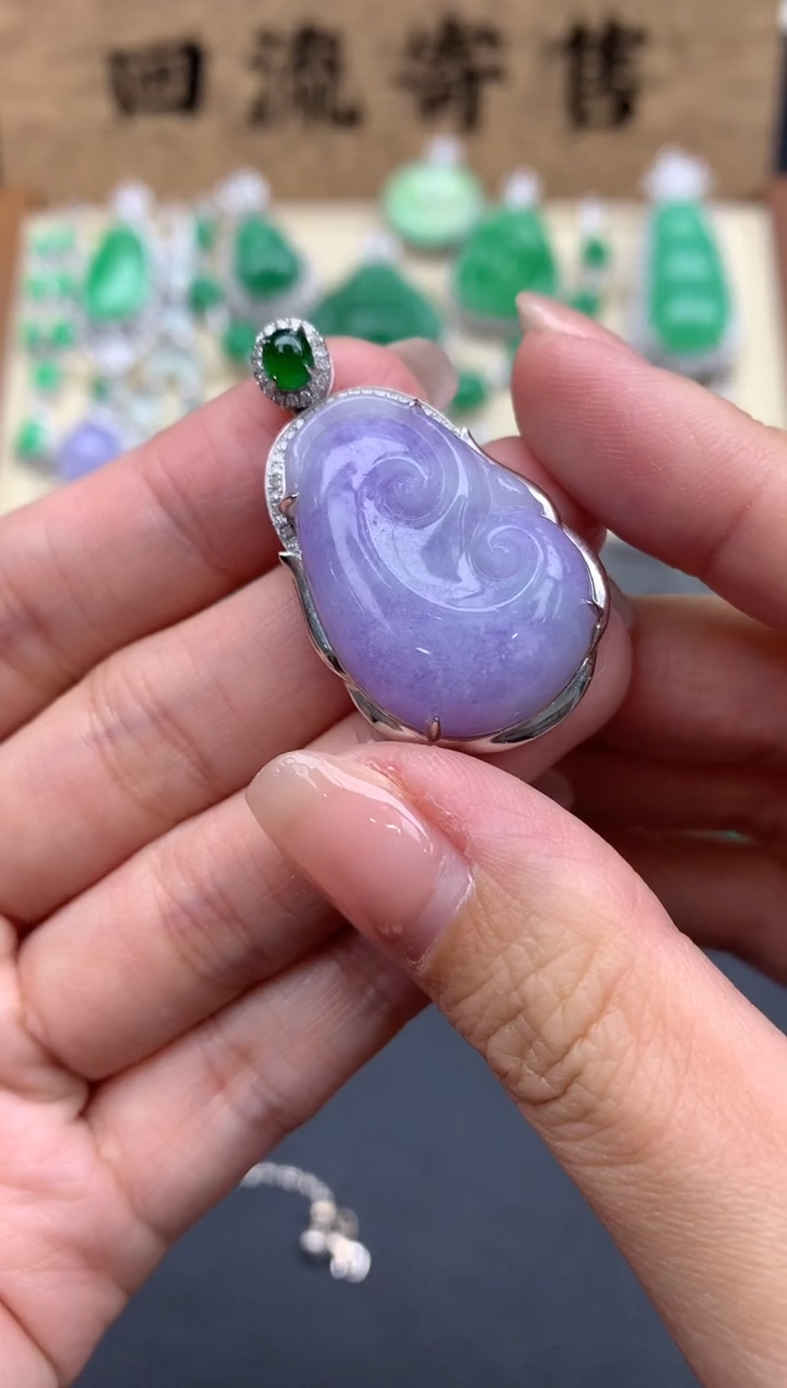 【闪购商品】翡翠颈饰18K金镶嵌106-中国好珍宝