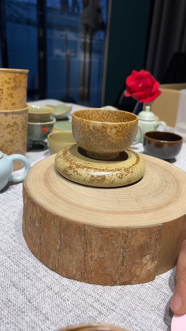 摆件陶原生态原矿草木灰杯垫