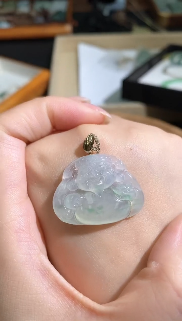【闪购商品】翡翠颈饰18K金镶嵌250308278