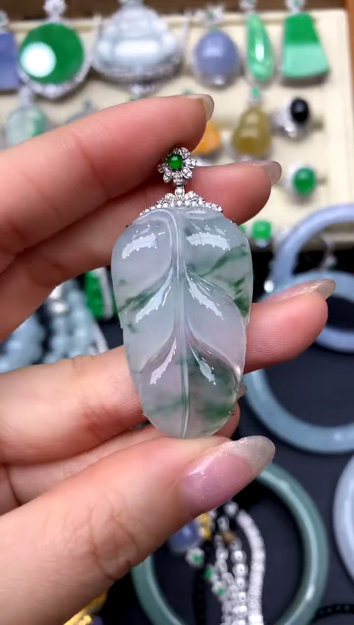 【闪购商品】翡翠颈饰18K金镶嵌342-中国好珍宝