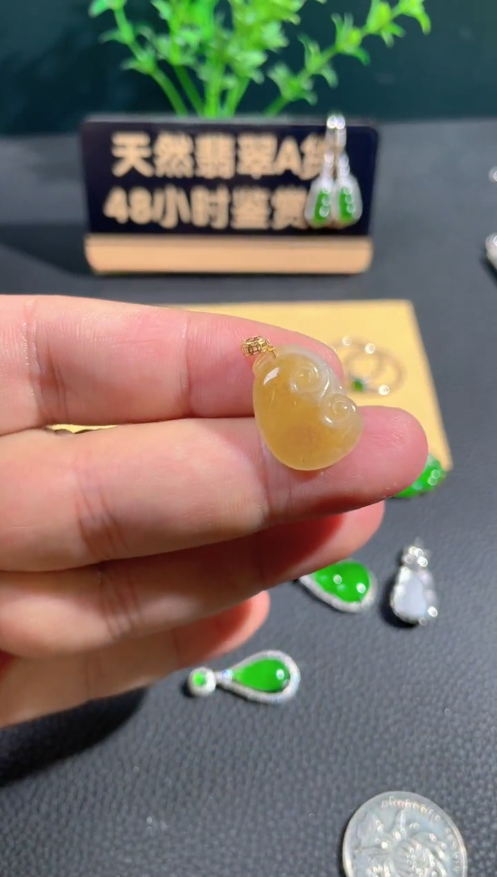 【闪购商品】翡翠颈饰18K金镶嵌翡翠