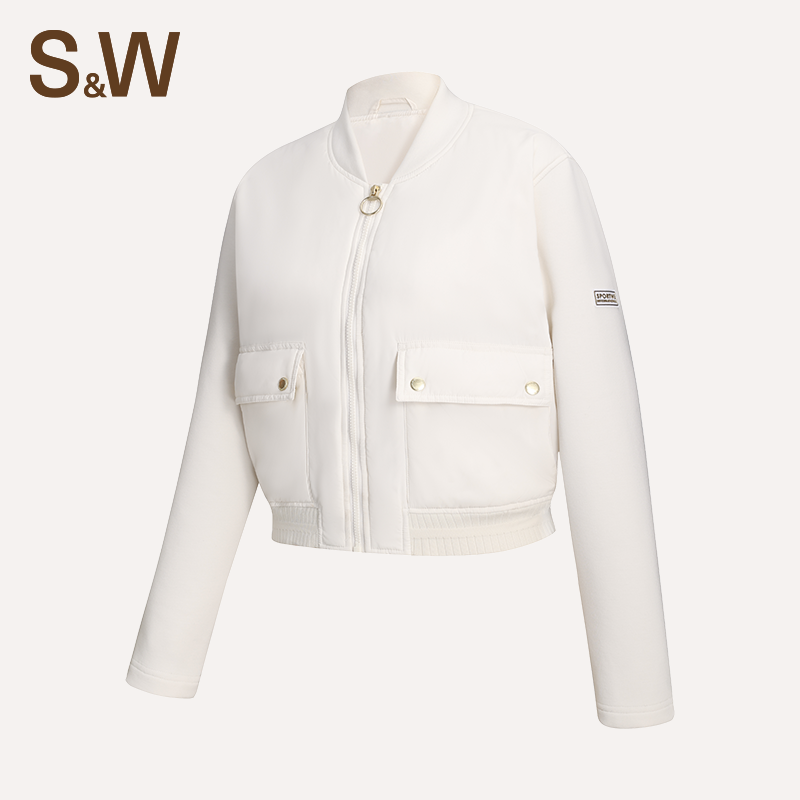 SW速惟加厚款短款长袖立领透气棉服运动上衣女 1495