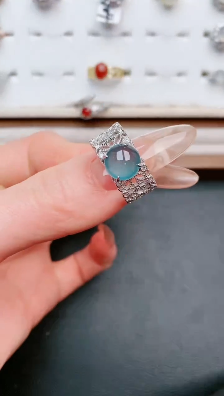 【闪购商品】翡翠戒指银S925镶嵌.....