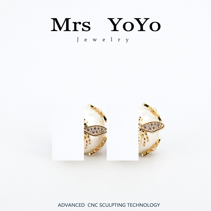 铜合金仿珍珠耳饰 【清孤直播间】轻奢时尚 法式百搭 A051蜜蜂秀场