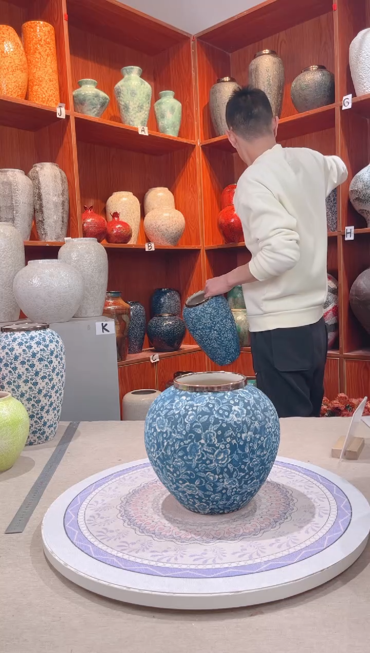 【闪购商品】瓶青花芙蓉小号 陶瓷花瓶 无花