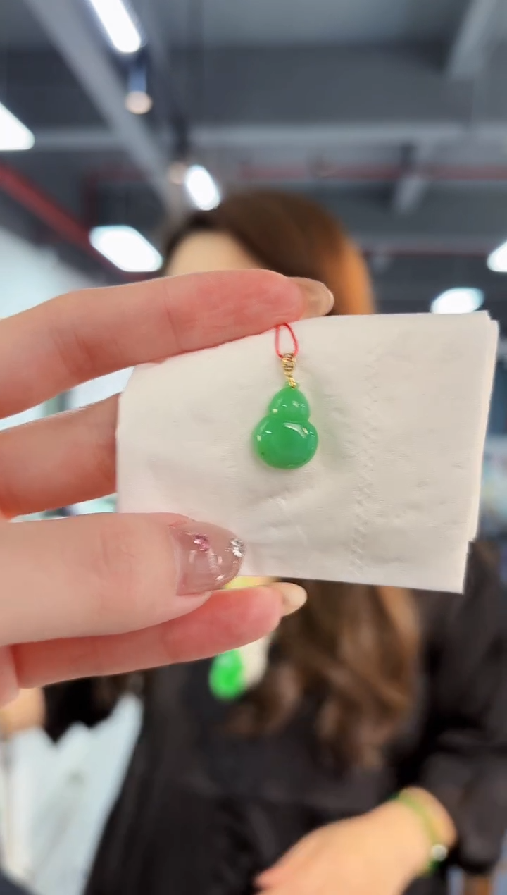 【闪购商品】翡翠颈饰18K金镶嵌缅料A货/支持复检/一件