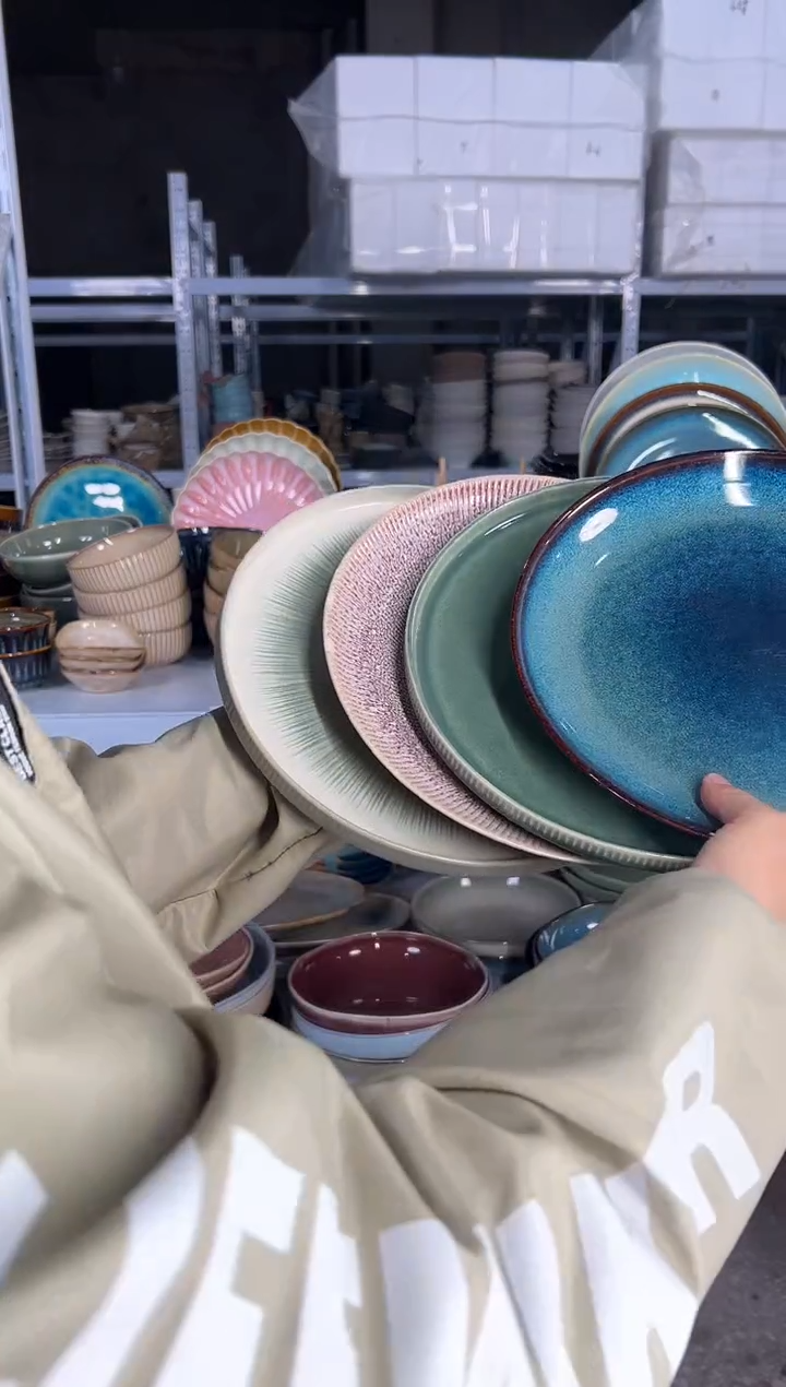 陶瓷外贸尾货瑕疵满20包邮X4 大盘10.5英寸