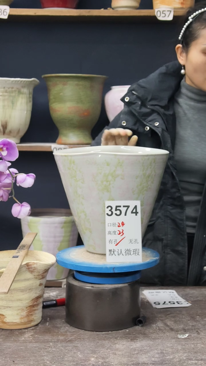 景德镇花盆默认微瑕3574