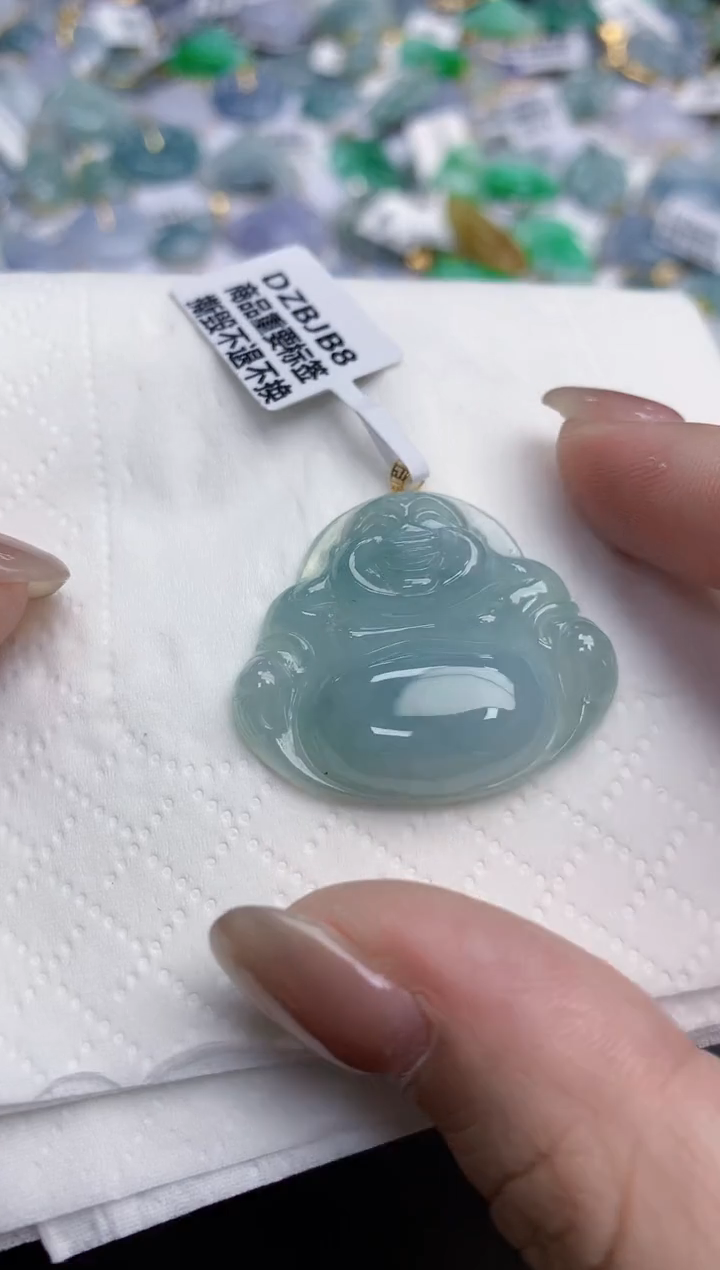 【闪购商品】翡翠颈饰18K金镶嵌天然缅甸翡翠A货