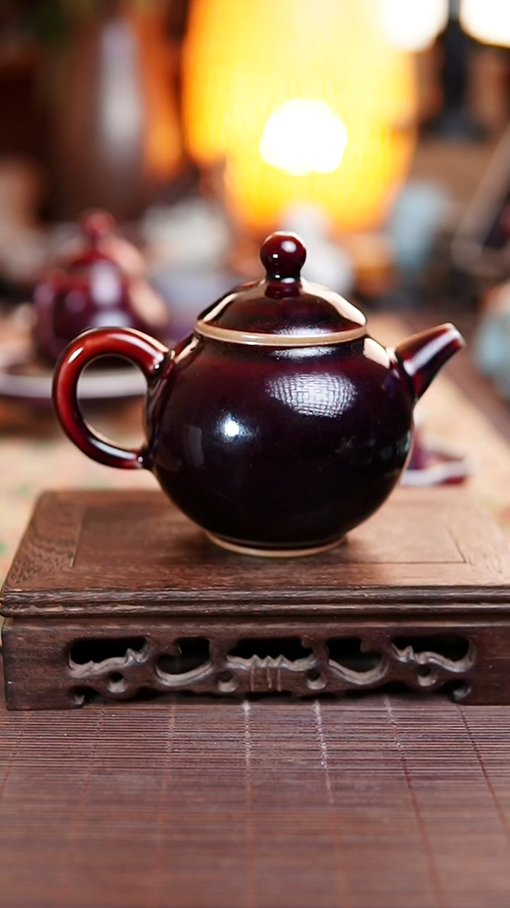 446煤烧玉石釉平安壶 150ml *-