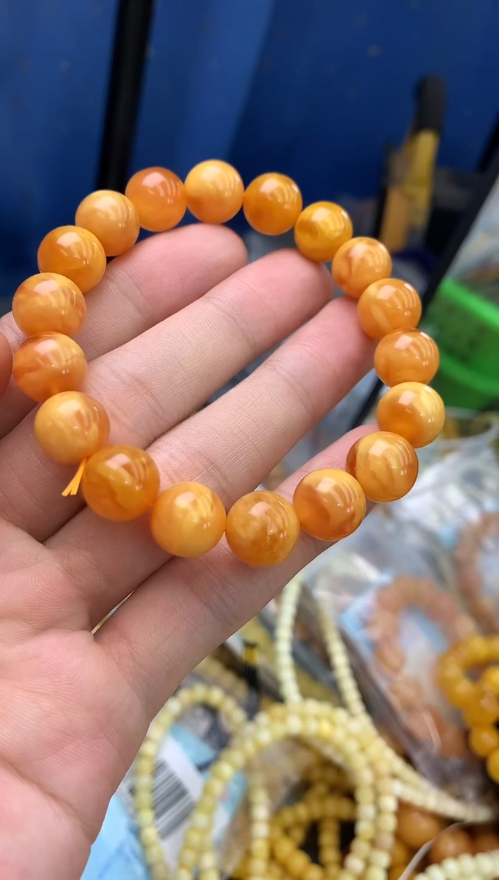 裸石蜜蜡未镶嵌手串