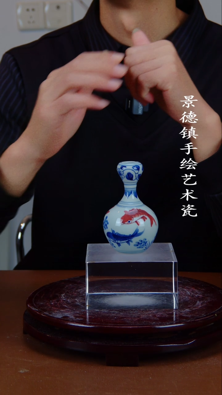 瓶景德镇手工手绘陶瓷摆件6