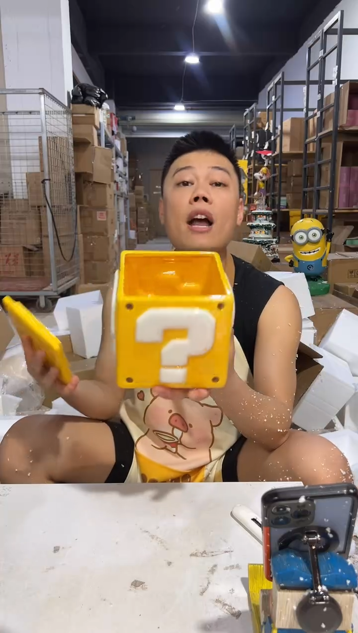 瓷片陶瓷收纳问号罐