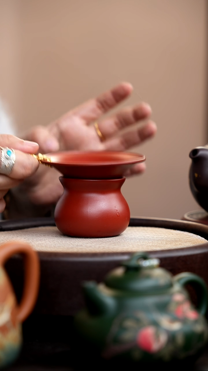 茶壶紫砂朱泥金鱼茶漏