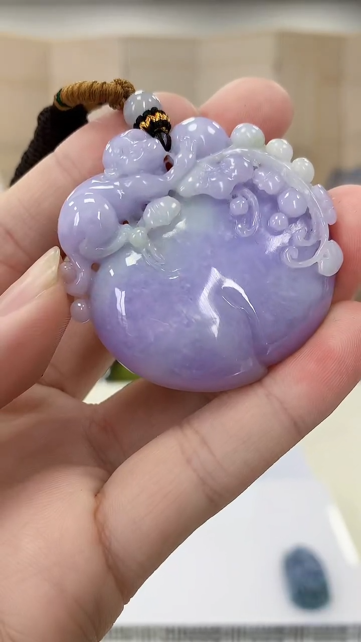 【闪购商品】定制翡翠未镶嵌5152bb-毛货挂件125