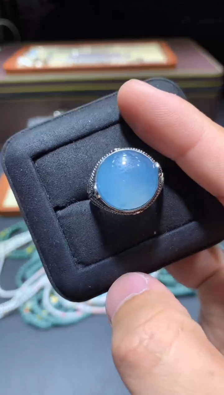 【闪购商品】海蓝宝石戒圈未镶嵌H64