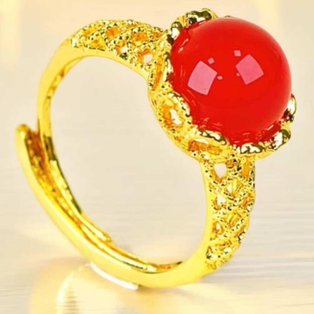 【王总】花开富贵红运当头 时尚太阳花合金戒指