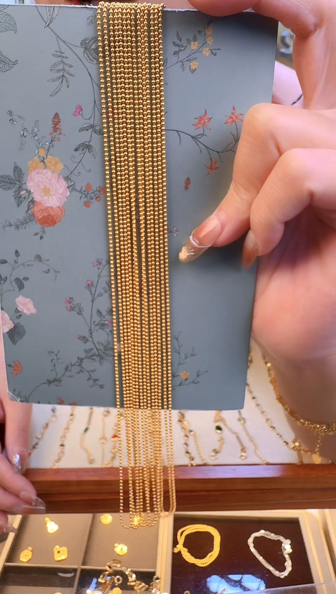 45cm1.1mm固定不可调节光面珠珠链1.8g（多样性发货）