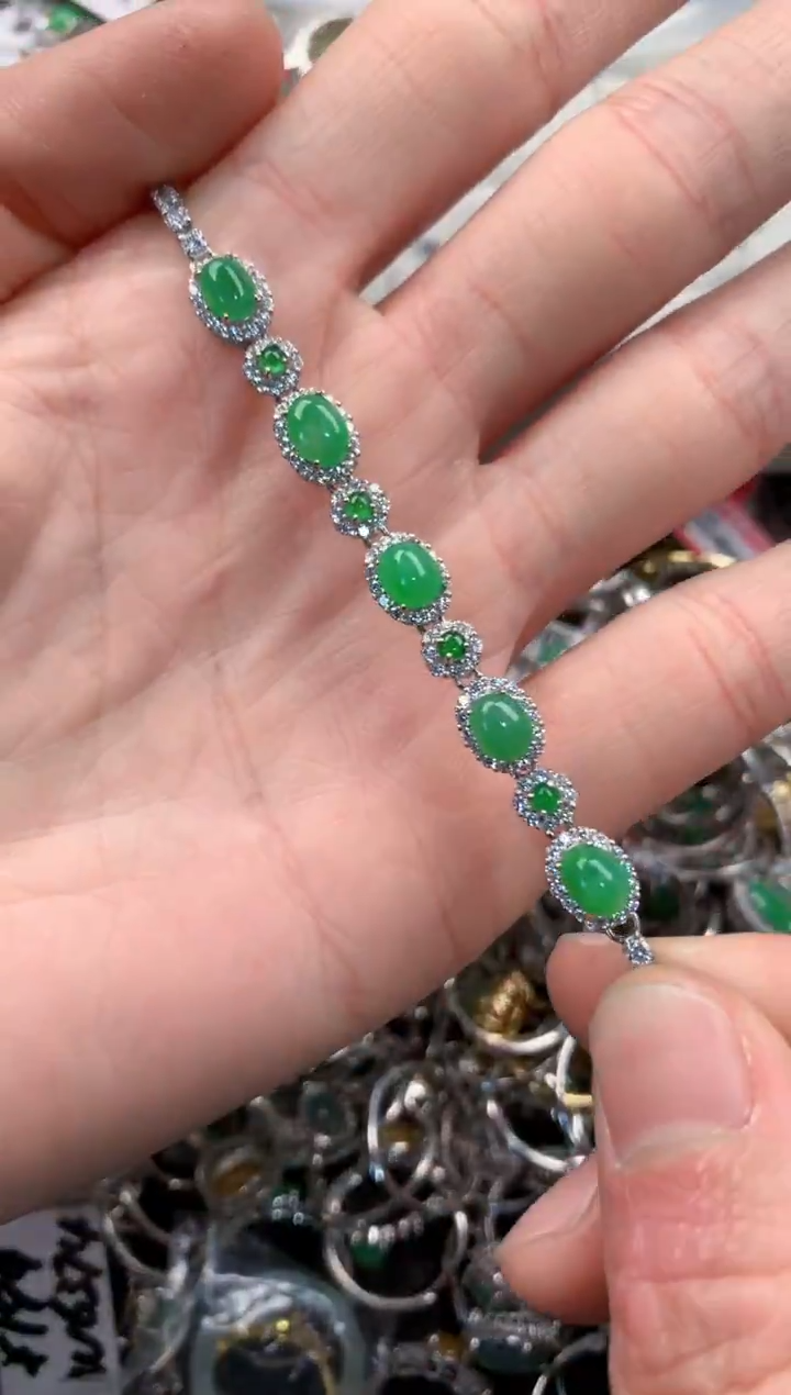 银S925镶嵌戒指翡翠555    3