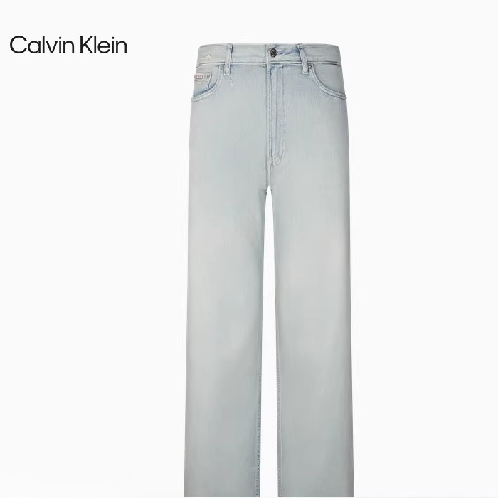 【明星同款】CK Jeans25春秋男士美式复古浅色纯棉宽松阔腿牛仔裤
