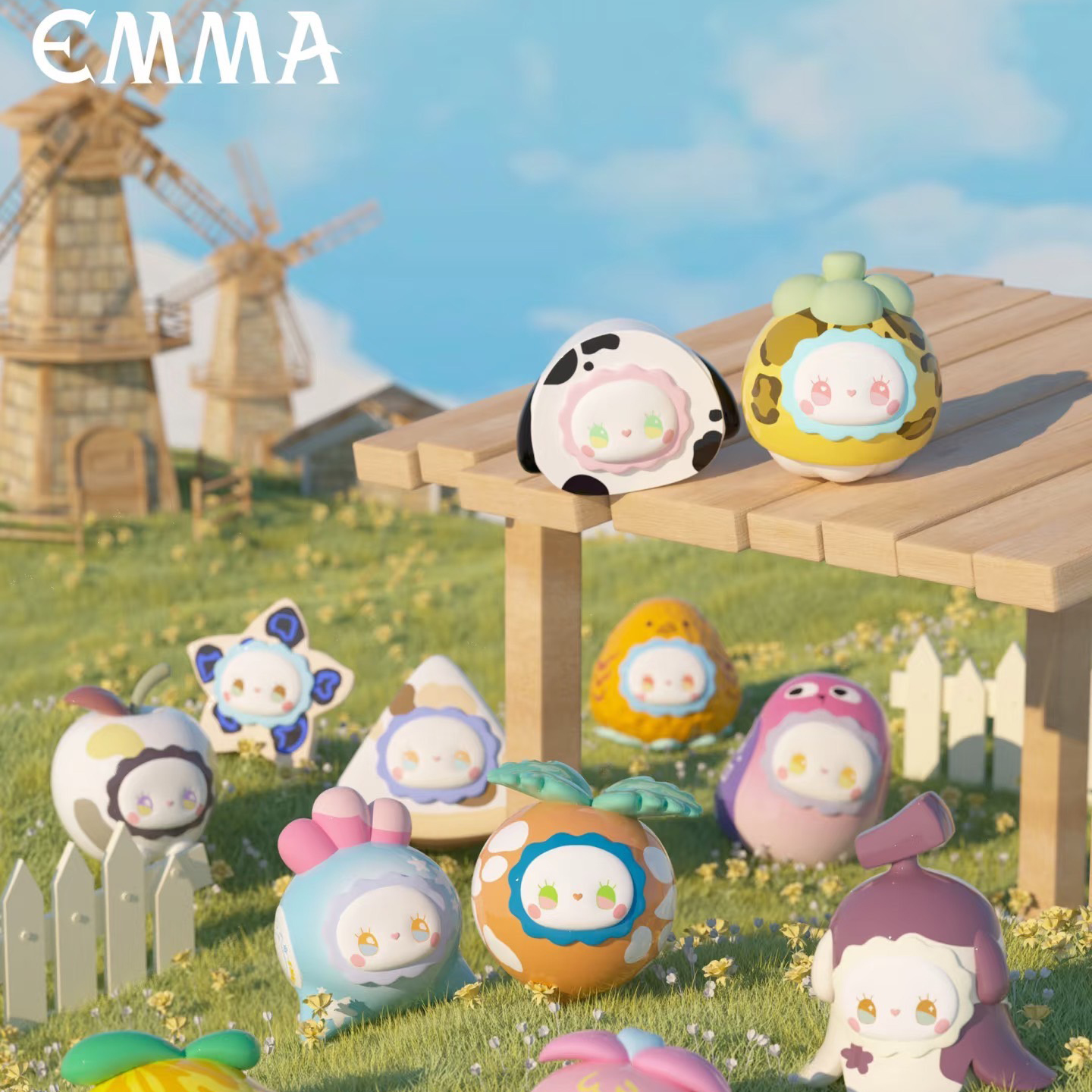 【低-代拆盒】Emma元气糖心豆系列萌粒盲盒-