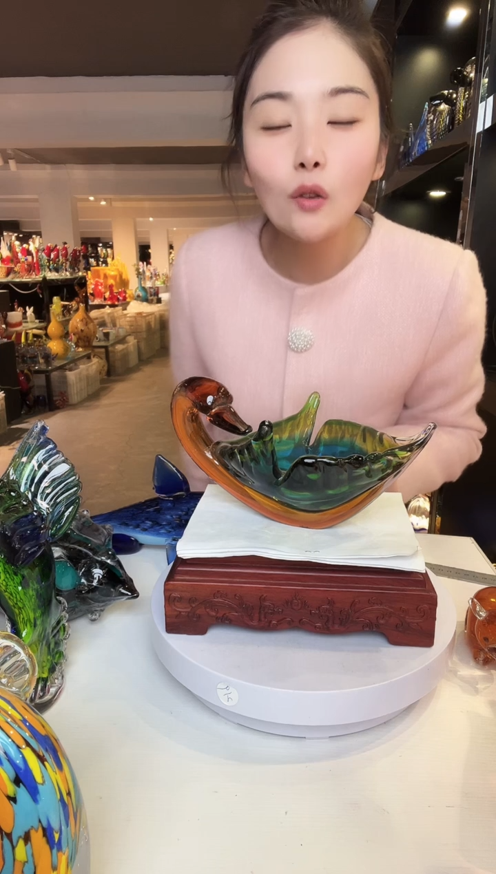 【闪购商品】茶盏琉璃摆件家居摆件