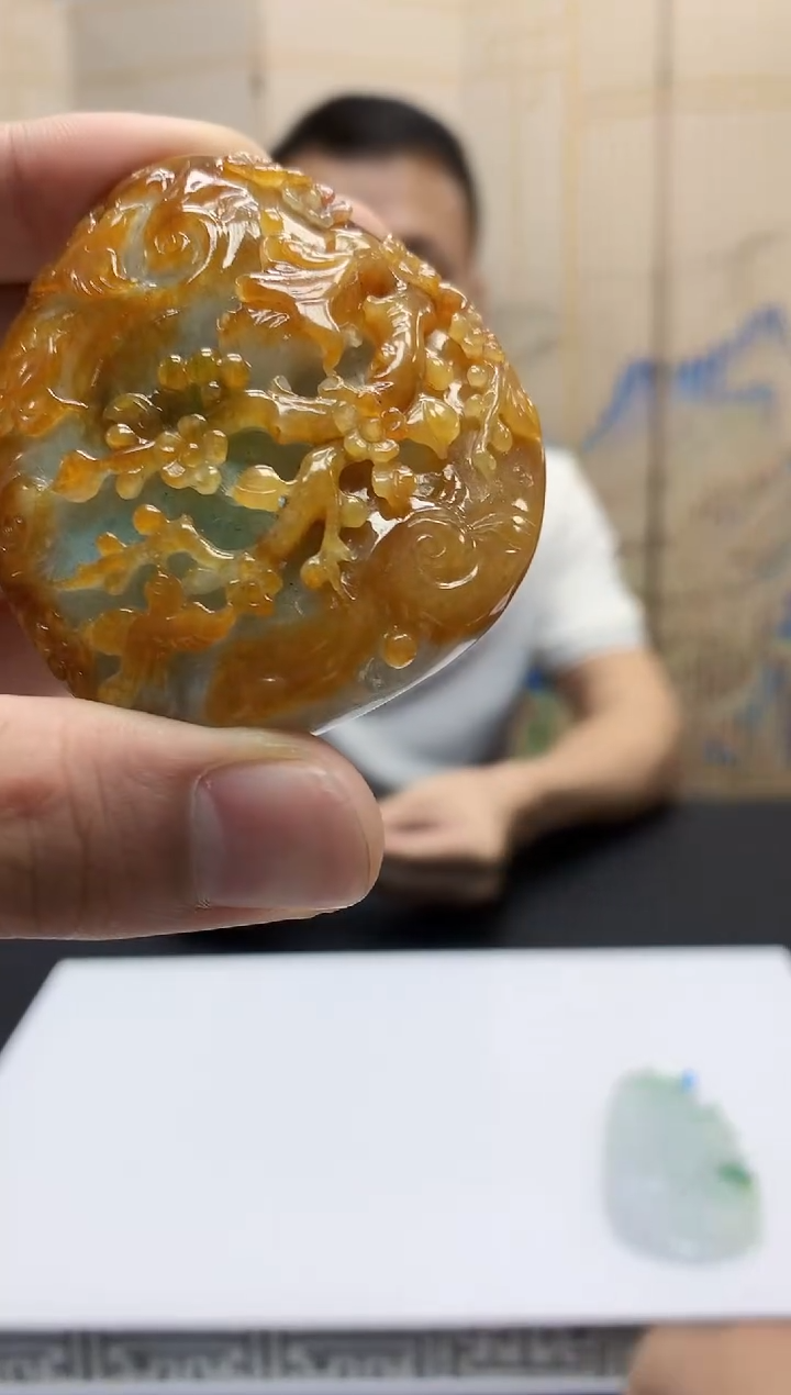 定制翡翠未镶嵌4856bb-毛货挂件38