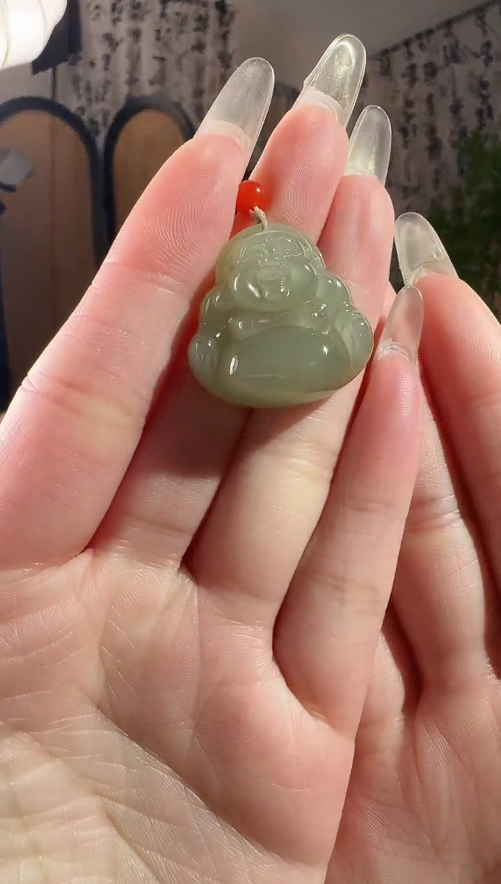 颈饰未镶嵌和田玉25晴水佛公