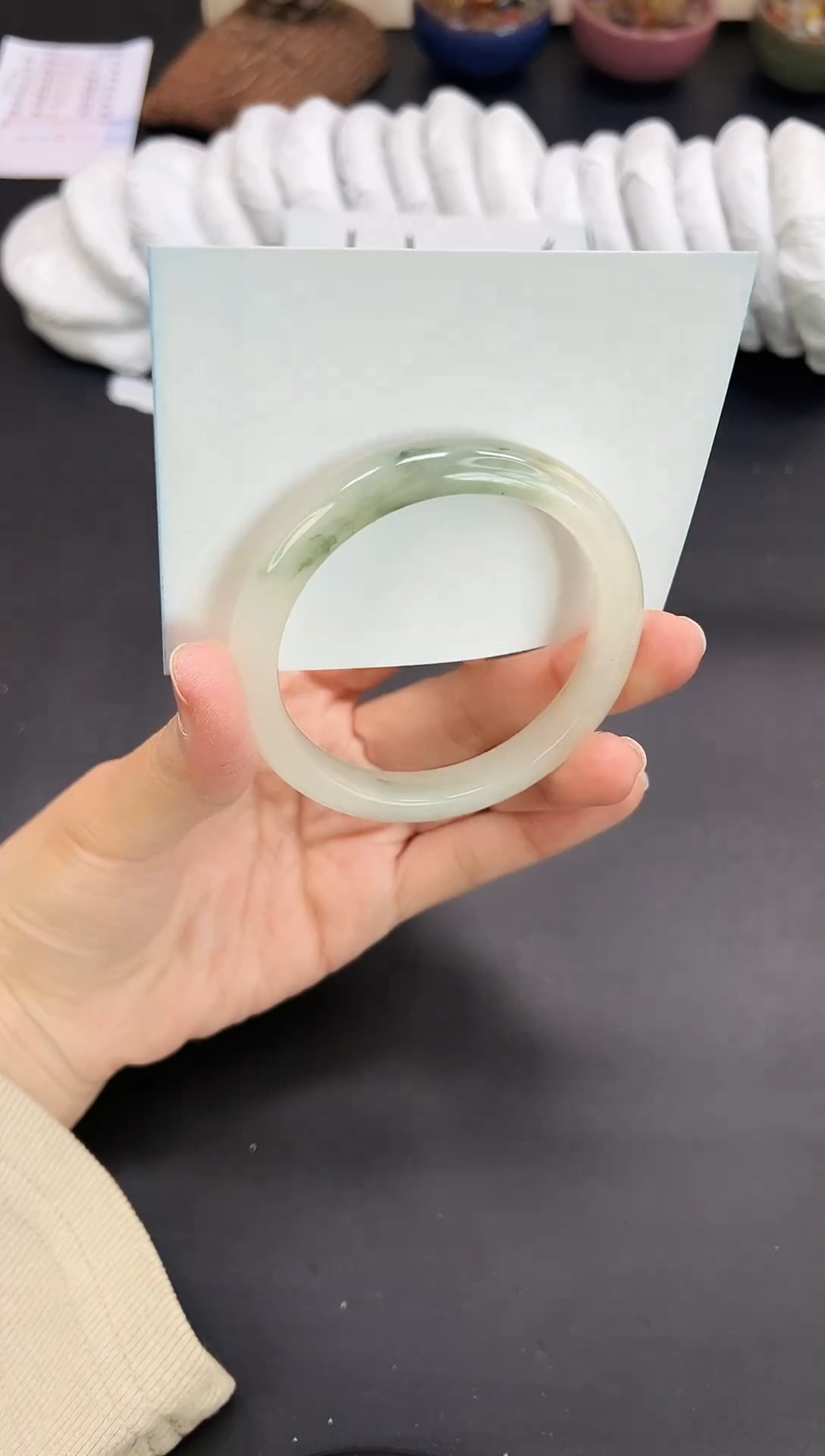 未镶嵌手镯石英质玉A264-56`57`58