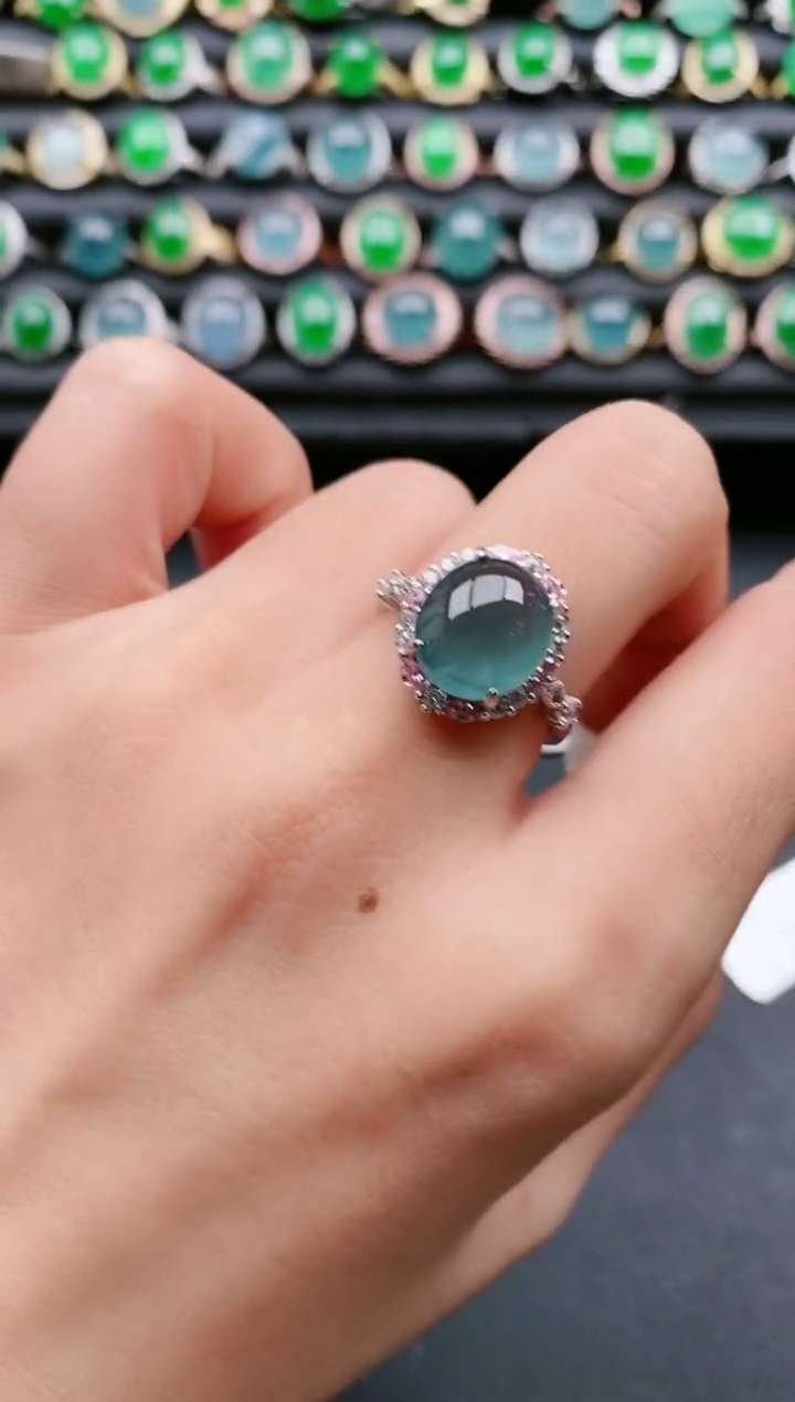 【闪购商品】翡翠戒指银S925镶嵌11111111