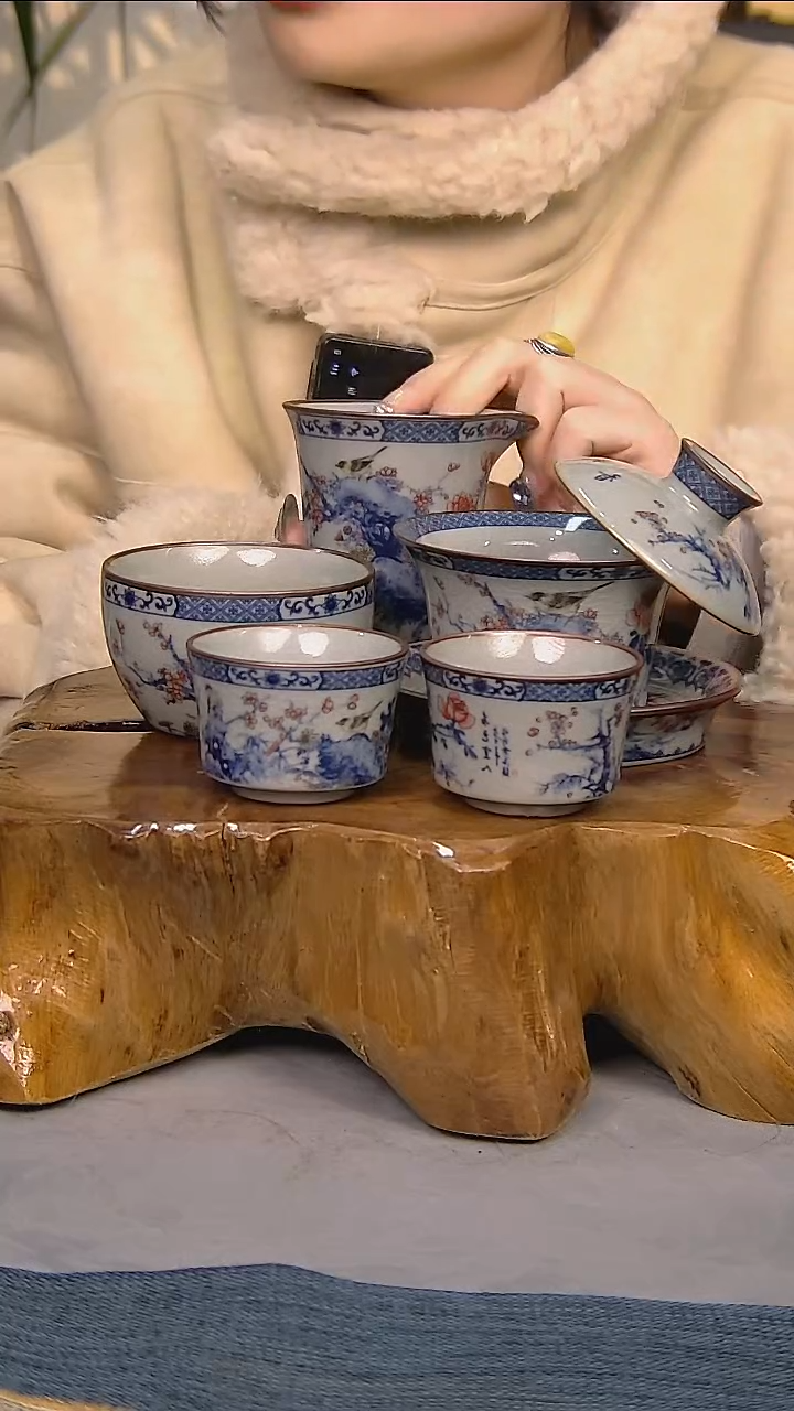 5件套陶瓷茶具家用简装系列