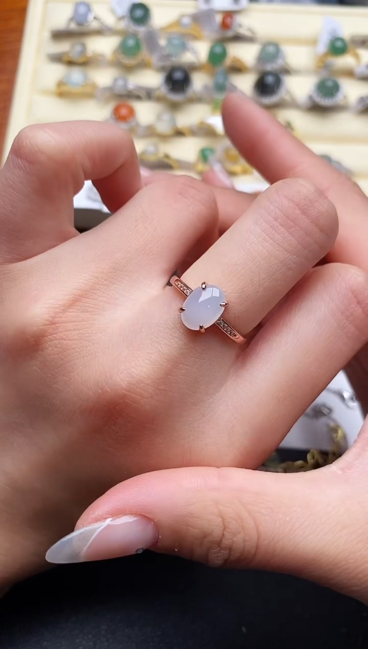 【闪购商品】翡翠戒指银S925镶嵌55555555555+1